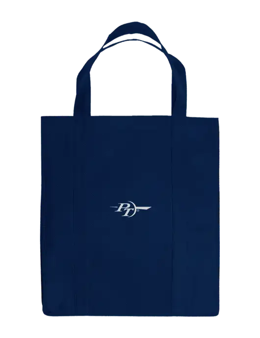Eco Reusable Jumbo Navy Blue Shopping Bag w/PT Coupling Logo