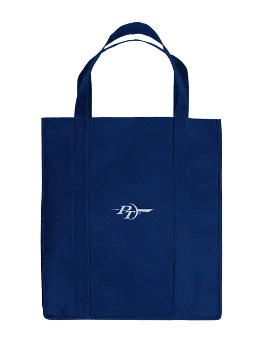 Eco Reusable Jumbo Navy Blue Shopping Bag w/PT Coupling Logo
