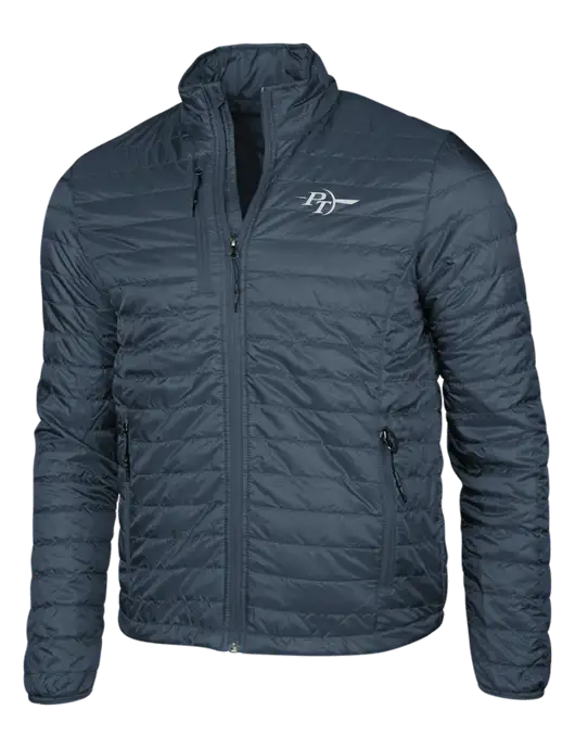 Navy Puffy Packable Jacket w/PT Coupling Logo