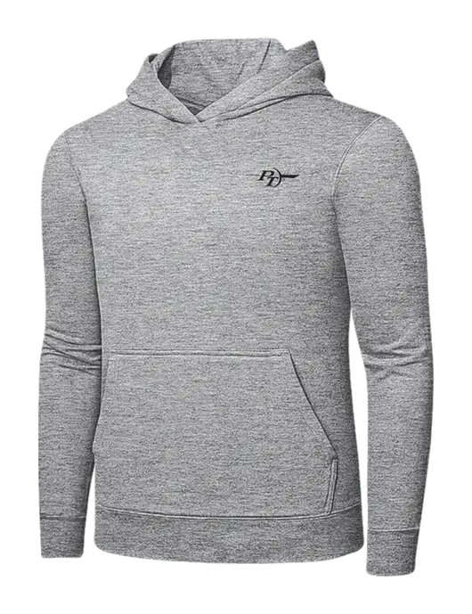 Light Grey Heather 7.8 oz Ring Spun Hooded Sweatshirt w/PT Coupling Logo
