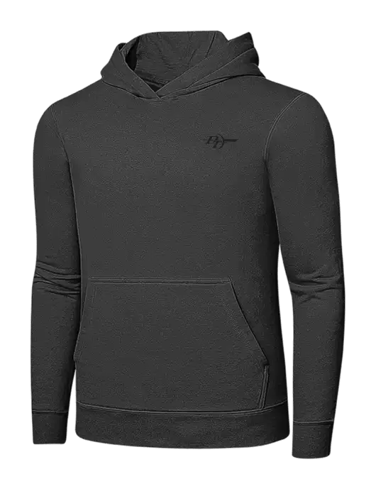 Charcoal 7.8 oz Ring Spun Hooded Sweatshirt w/PT Coupling Logo