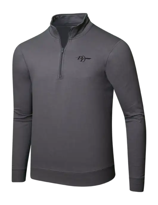 Charcoal 8.5 oz Ring Spun 1/4 Zip Pullover Sweatshirt w/PT Coupling Logo
