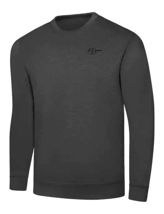 Dark Heather Grey 7.8 oz Ring Spun Crew Sweatshirt w/PT Coupling Logo