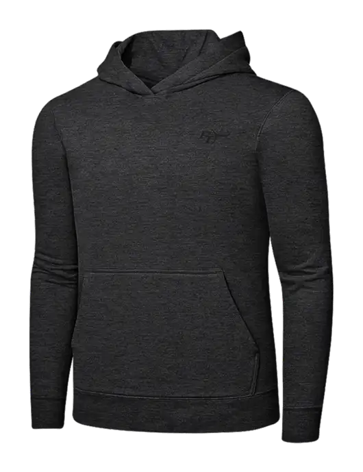 Dark Heather Grey 7.8 oz Ring Spun Hooded Sweatshirt w/PT Coupling Logo