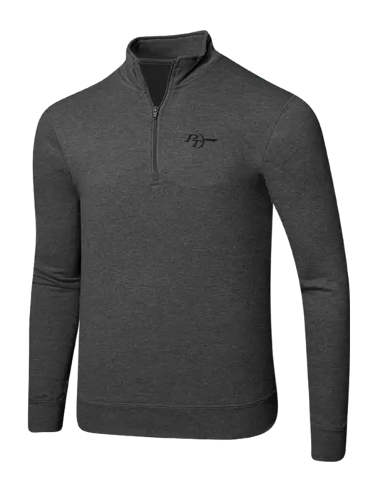 Dark Heather Grey 8.5 oz Ring Spun 1/4 Zip Pullover Sweatshirt w/PT Coupling Logo