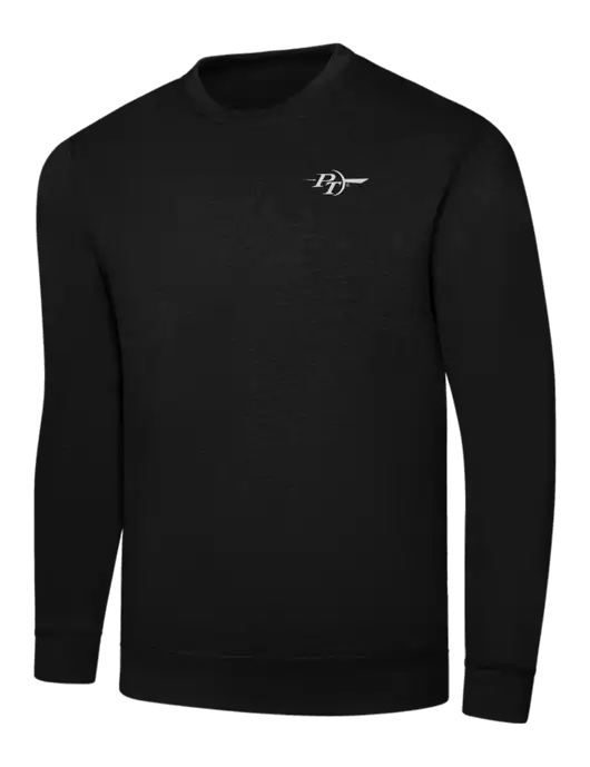 Black 7.8 oz Ring Spun Crew Sweatshirt w/PT Coupling Logo