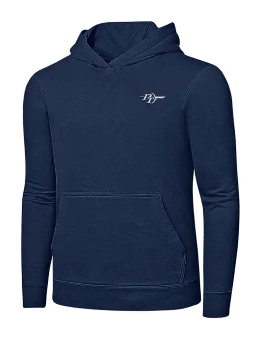 Navy 7.8 oz Ring Spun Hooded Sweatshirt w/PT Coupling Logo