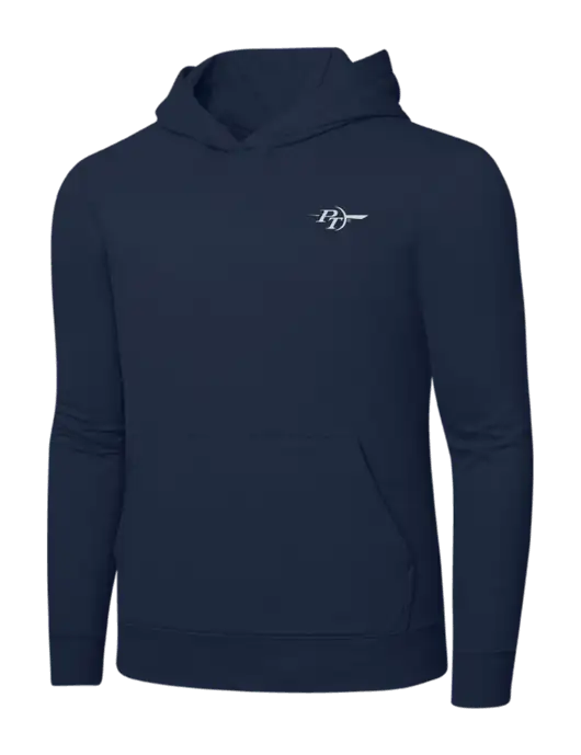 Navy 7.8 oz Ring Spun Hooded Sweatshirt w/PT Coupling Logo