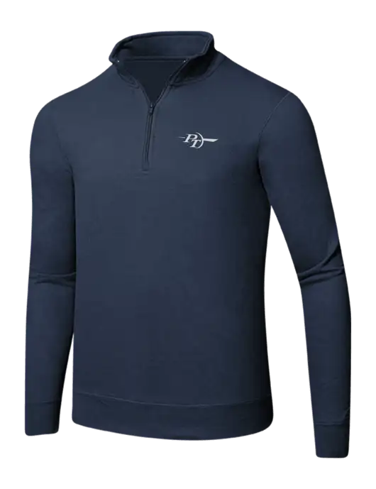 Team Navy 8.5 oz Ring Spun 1/4 Zip Pullover Sweatshirt w/PT Coupling Logo