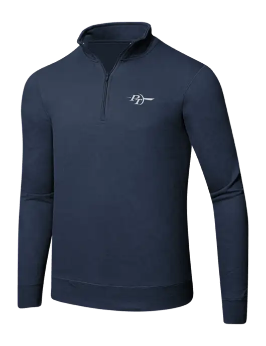 Team Navy 8.5 oz Ring Spun 1/4 Zip Pullover Sweatshirt w/PT Coupling Logo