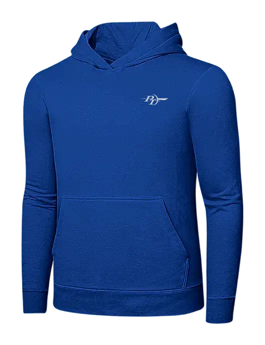 True Royal 7.8 oz Ring Spun Hooded Sweatshirt w/PT Coupling Logo