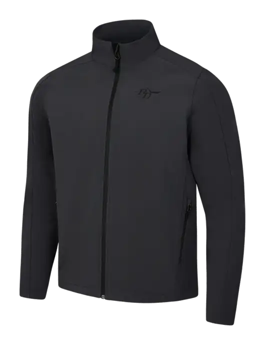 Black Charcoal Heather Core Soft Shell Jacket w/PT Coupling Logo