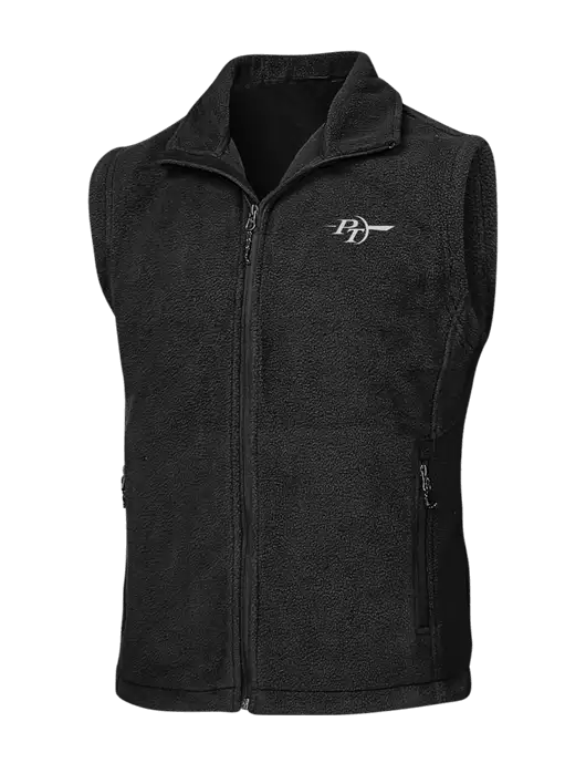 Black Fleece Vest w/PT Coupling Logo
