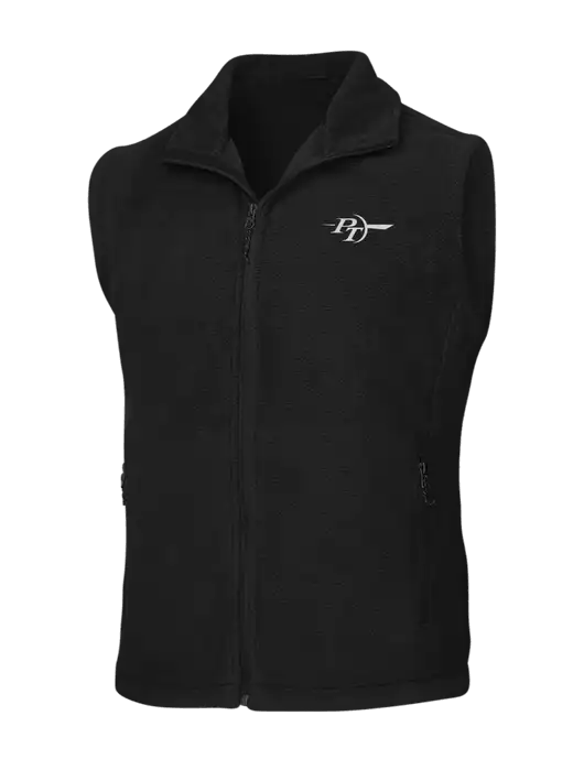 Black Fleece Vest w/PT Coupling Logo