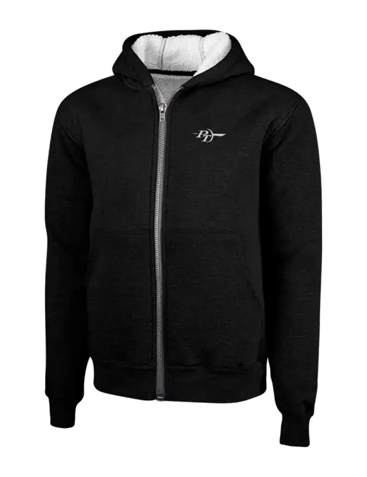 Cornerstone Black Heavyweight Sherpa Lined Hooded Fleece Jacket w/PT Coupling Logo