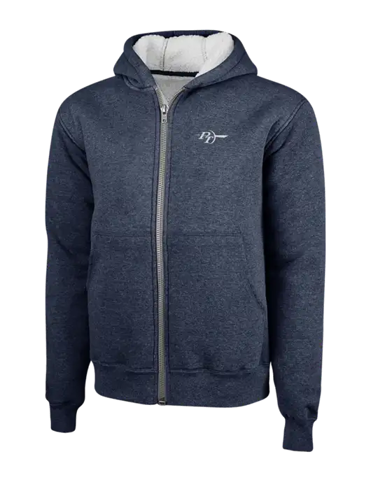 Cornerstone Navy Heavyweight Sherpa Lined Hooded Fleece Jacket w/PT Coupling Logo