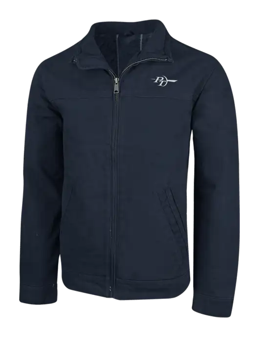 Cornerstone Navy Washed Duck Cloth Flannel Lined Work Jacket w/PT Coupling Logo