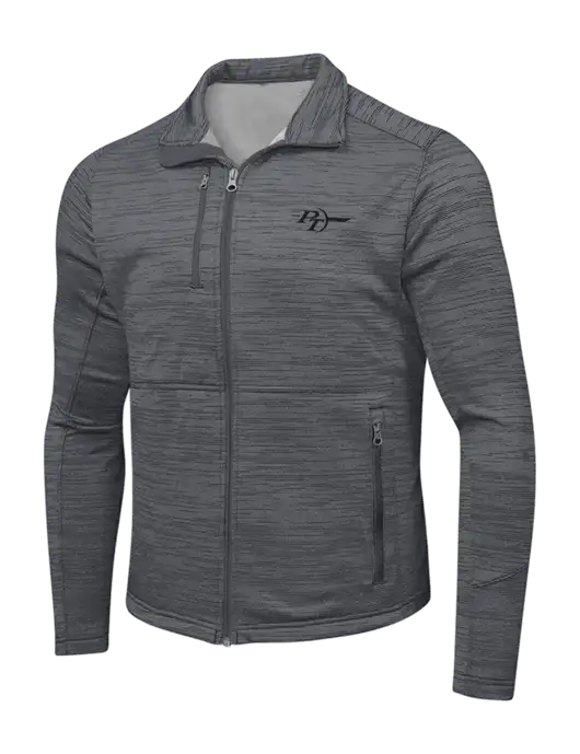 Medium Grey Digi Stripe Fleece Jacket w/PT Coupling Logo