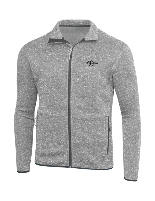 Grey Heather Sweater Fleece Jacket w/PT Coupling Logo