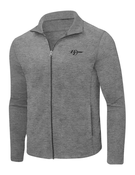 Medium Grey Heather Microfleece Full-Zip Jacket w/PT Coupling Logo