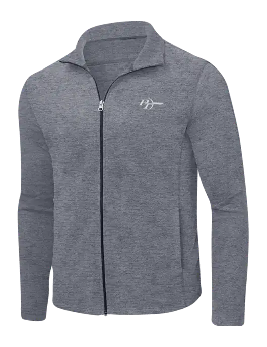 Light Navy Heather Microfleece Full-Zip Jacket w/PT Coupling Logo
