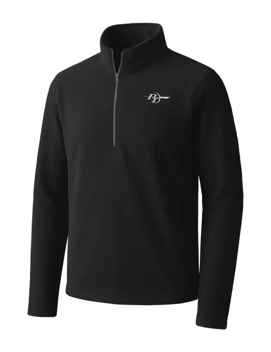 Black Microfleece 1/2 Zip Pullover w/PT Coupling Logo