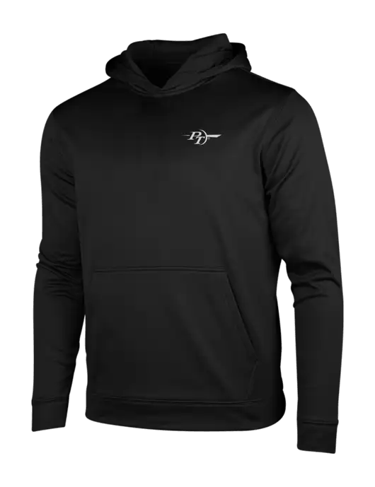 Black Fleece Sport-Wick Hooded Pullover w/PT Coupling Logo