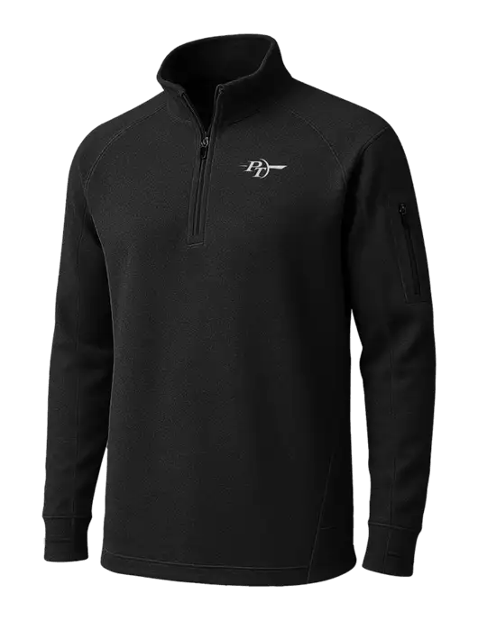 Black Tech Fleece 1/4 Zip Pullover w/PT Coupling Logo