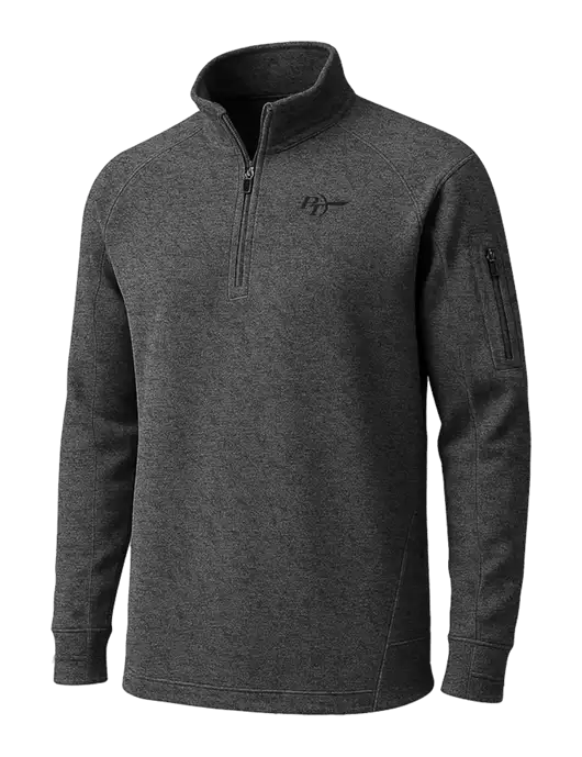Graphite Heather Tech Fleece 1/4 Zip Pullover w/PT Coupling Logo