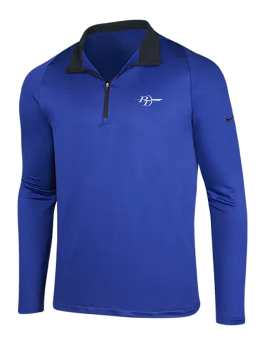 NIKE Deep Royal/Black Dry-Fit Stretch 1/2 Zip Cover-Up w/PT Coupling Logo