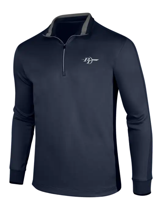 NIKE Midnight Navy Heather/Midnight Navy Dry-Fit 1/2 Zip Cover-Up w/PT Coupling Logo