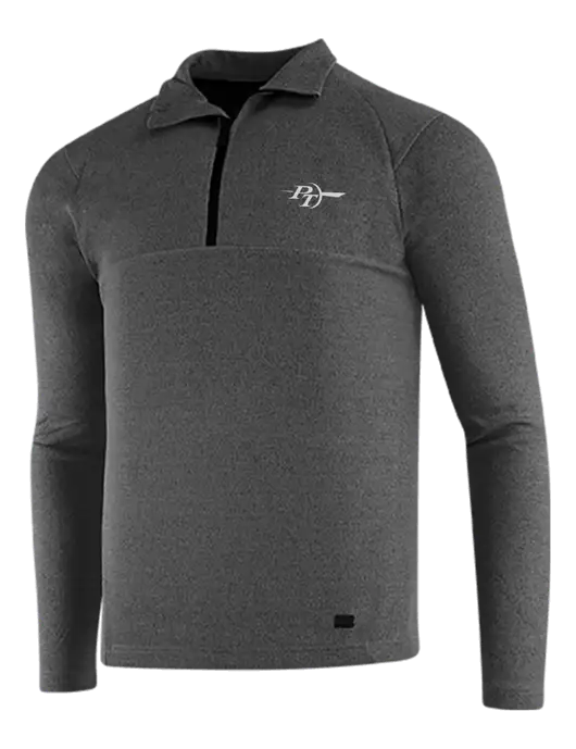 OGIO Dark Grey Heather Transition 1/4 Zip Pullover w/PT Coupling Logo