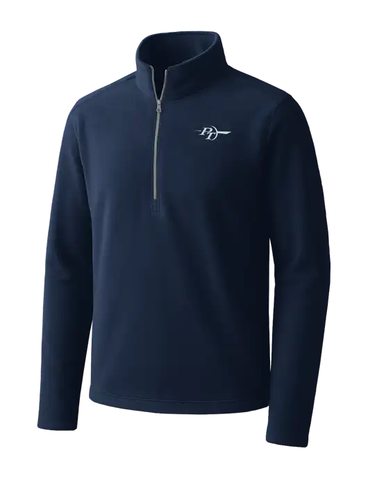 Navy Microfleece 1/2 Zip Pullover w/PT Coupling Logo