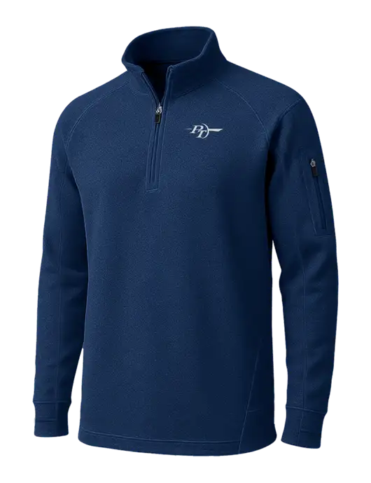 True Navy Tech Fleece 1/4 Zip Pullover w/PT Coupling Logo