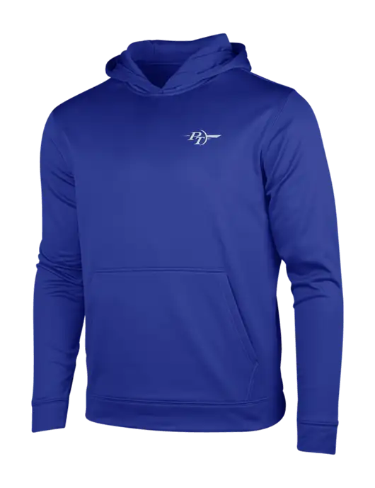True Royal Sport-Wick Fleece Hooded Pullover w/PT Coupling Logo
