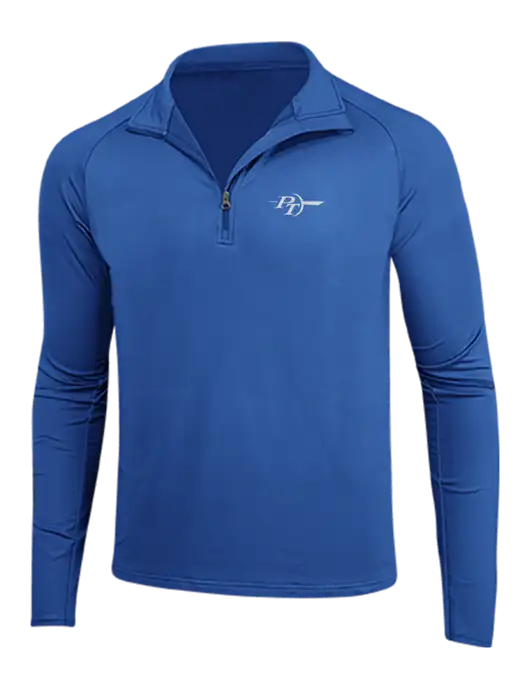 Dark Royal Sport Wick Stretch 1/4 Zip Pullover w/PT Coupling Logo