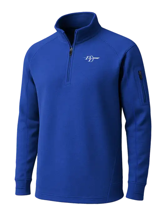 True Royal Tech Fleece 1/4 Zip Pullover w/PT Coupling Logo