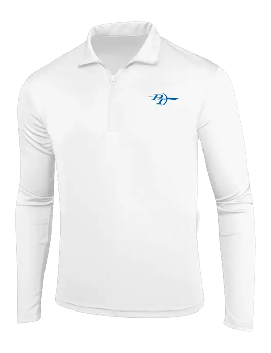 White PosiCharge Competitor 1/4 Zip Pullover w/PT Coupling Logo