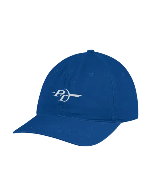 Garment Washed Unstructured Twill Royal Cap w/PT Coupling Logo