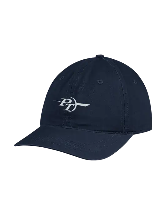 Garment Washed Unstructured Twill Navy Cap w/PT Coupling Logo