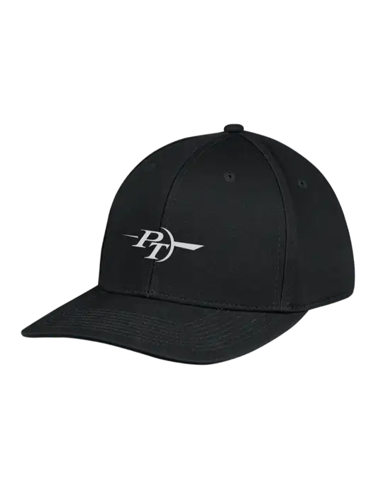 Premium Modern Structured Twill Black Snapback Cap w/PT Coupling Logo