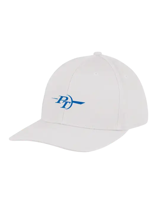 Premium Modern Structured Twill White Snapback Cap w/PT Coupling Logo