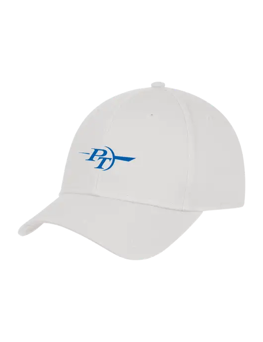 White Structured Cap Hook & Loop w/PT Coupling Logo