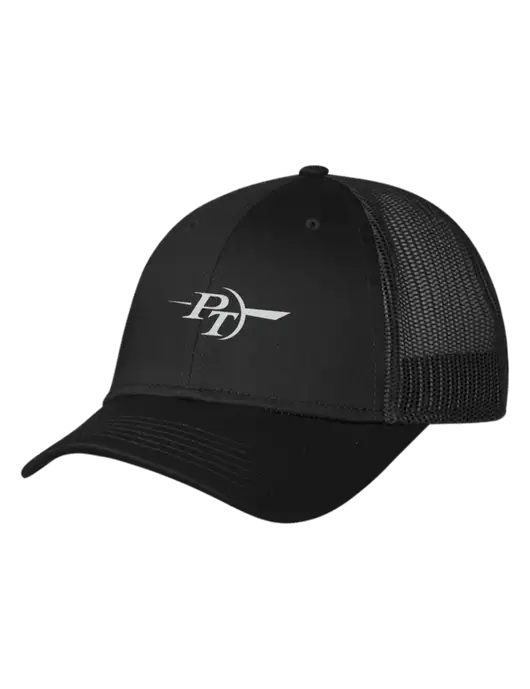 Black Mesh Trucker Cap Snap Back w/PT Coupling Logo