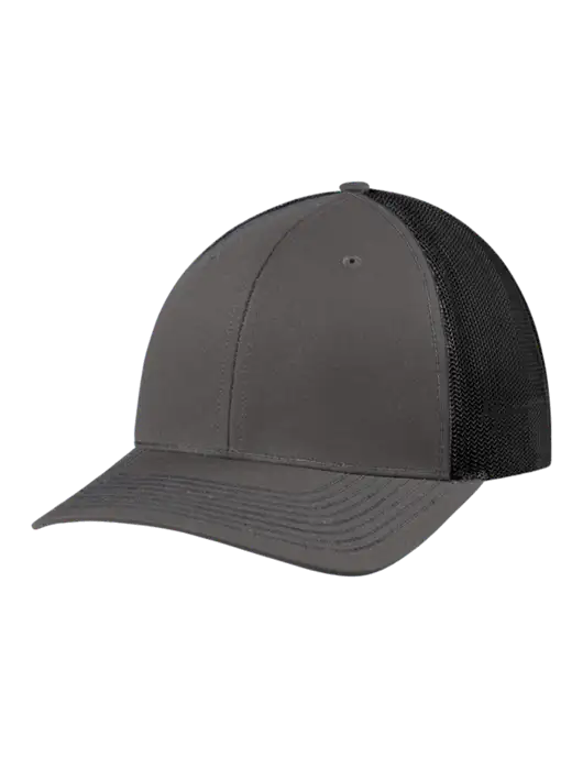 Richardson Adjustable Snapback Original 112 Trucker Cap Dark Grey w/Black Mesh w/PT Coupling Logo