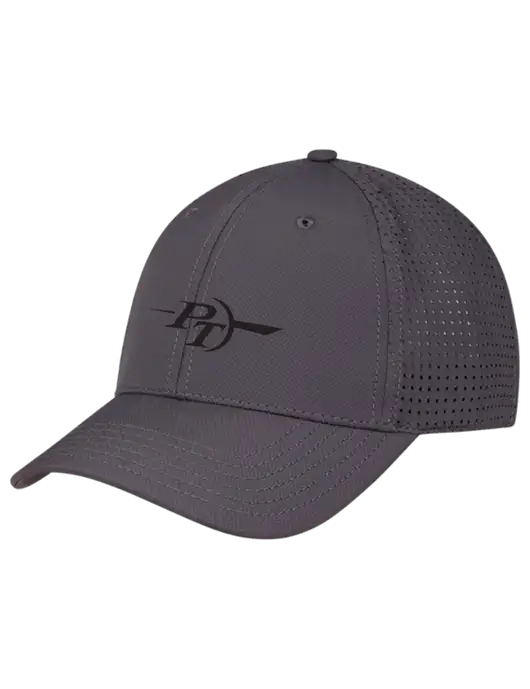 Charcoal Performance Stretchable Cap Hook & Loop w/PT Coupling Logo