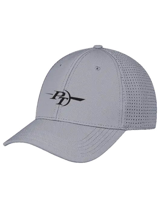 Grey Performance Stretchable Cap Hook & Loop w/PT Coupling Logo