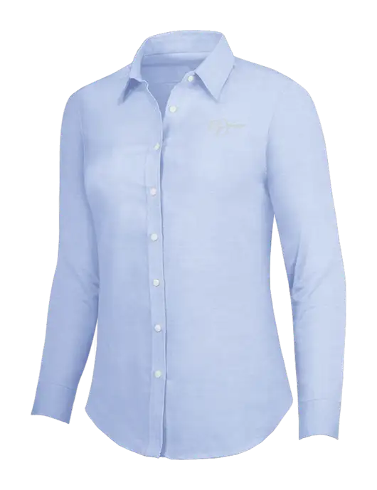 Light Blue Womens SuperPro Oxford Shirt w/PT Coupling Logo