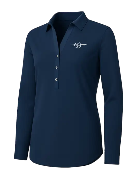 Womens Navy City Stretch Shirt w/PT Coupling Logo