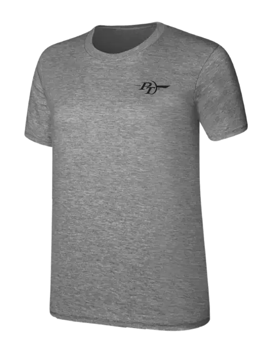 Womens Ring Spun Light Grey Heather 4.5 oz T-Shirt w/PT Coupling Logo